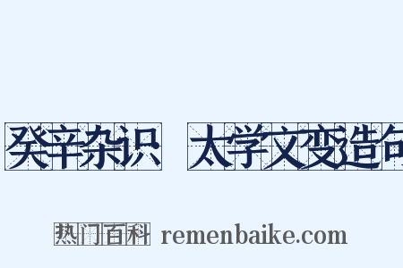 癸辛杂识·太学文变造句是什么意思的图片